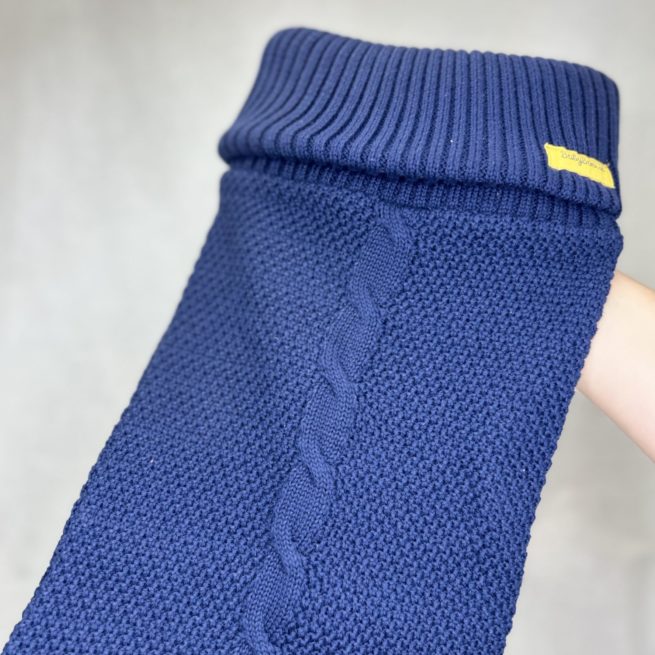 Limited Edition Cableknit Navy Christmas Stocking - Image 3