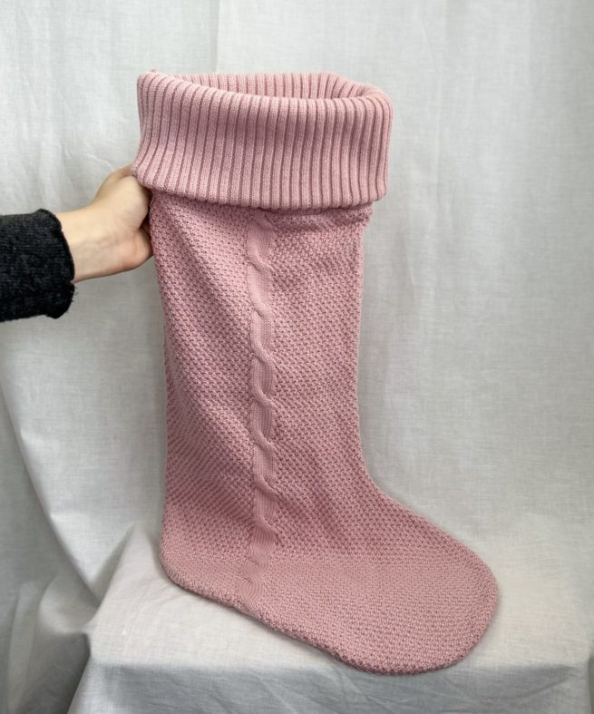 Limited Edition Cableknit Pink Christmas Stocking