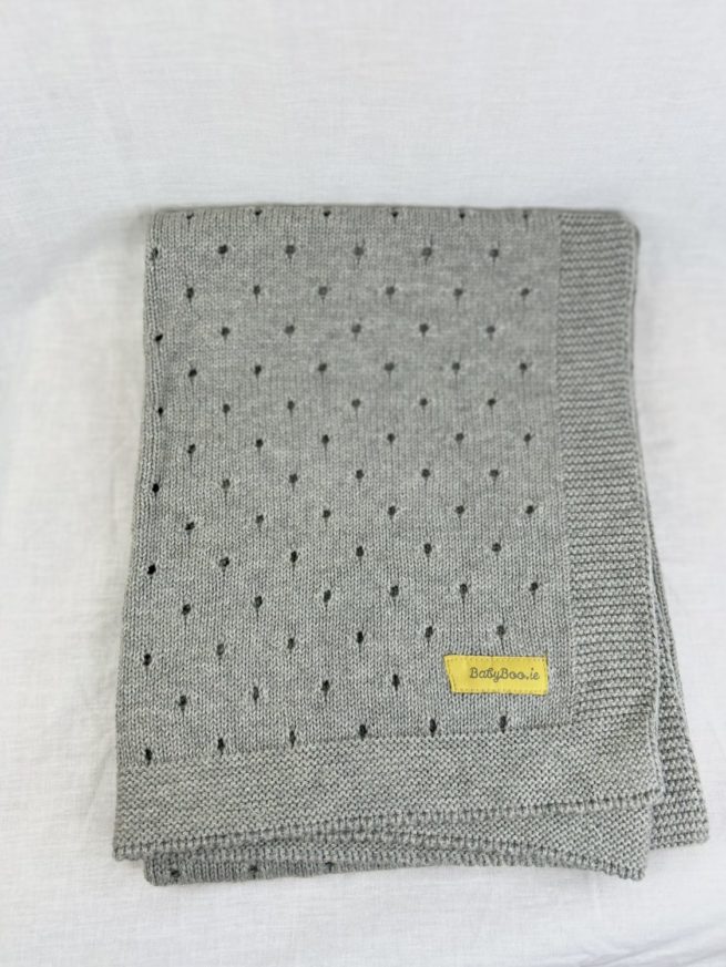 Organic cotton marl grey cellular BlankieBoo - Image 10