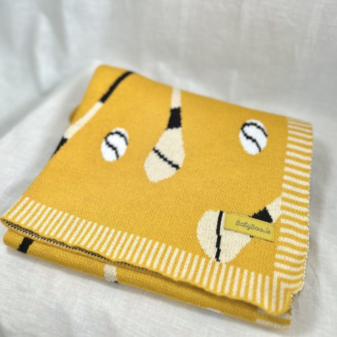 Yellow organic cotton GAA mad BlankieBoo