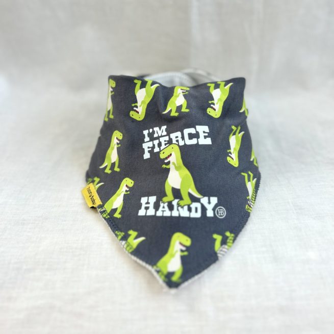 Grey Fierce Handy organic cotton DribbleBoo bandana bib