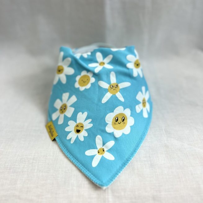 Happy Daisies organic cotton DribbleBoo bandana bib