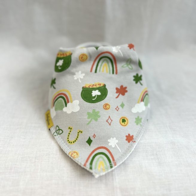 Lucky St Patrick's Day organic cotton DribbleBoo bandana bib