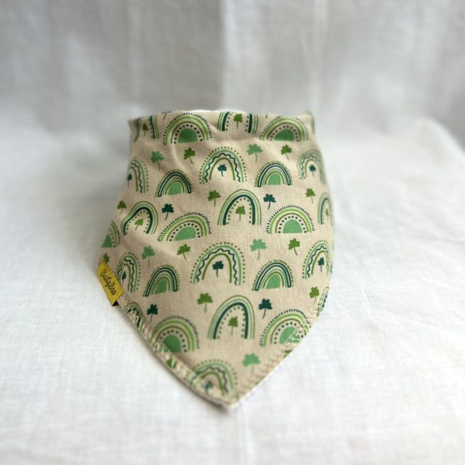 Boho St Patrick's Day organic cotton DribbleBoo bandana bib