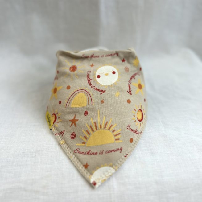 Sunshine love organic cotton DribbleBoo bandana bib