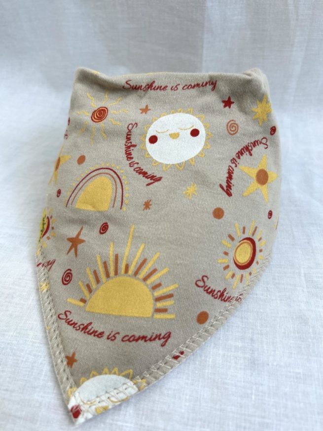 Sunshine love organic cotton DribbleBoo bandana bib - Image 2