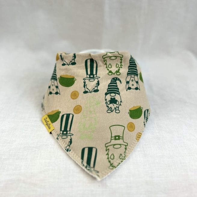 Irish Knomes organic cotton DribbleBoo bandana bib