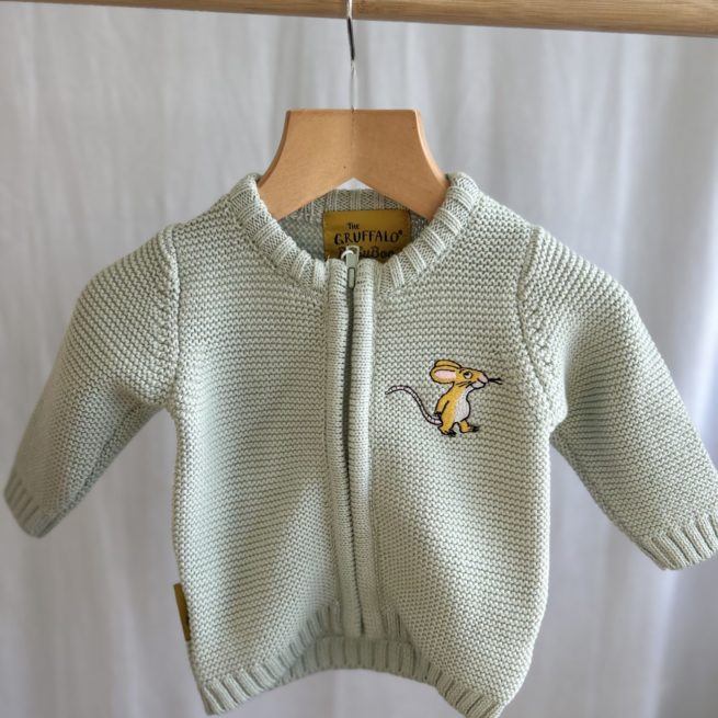 Mint Mouse Gruffalo Organic Cotton Zipped Cardigan