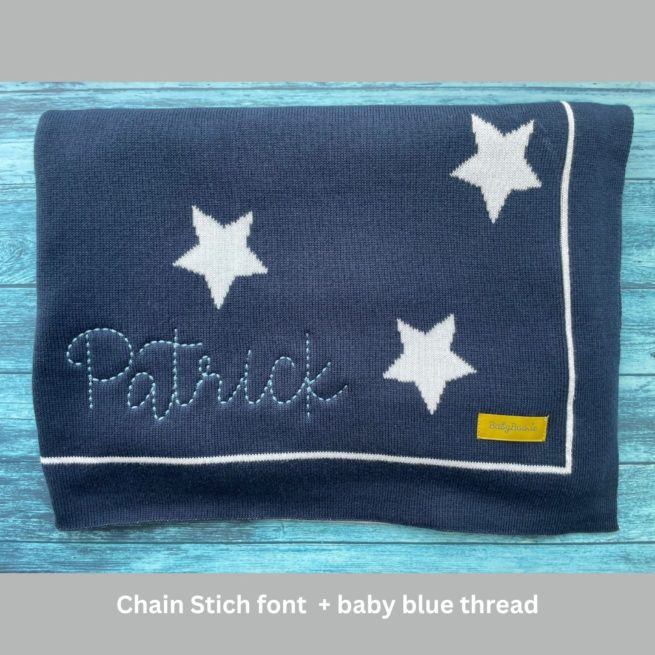 Organic cotton navy stars BlankieBoo - Image 16
