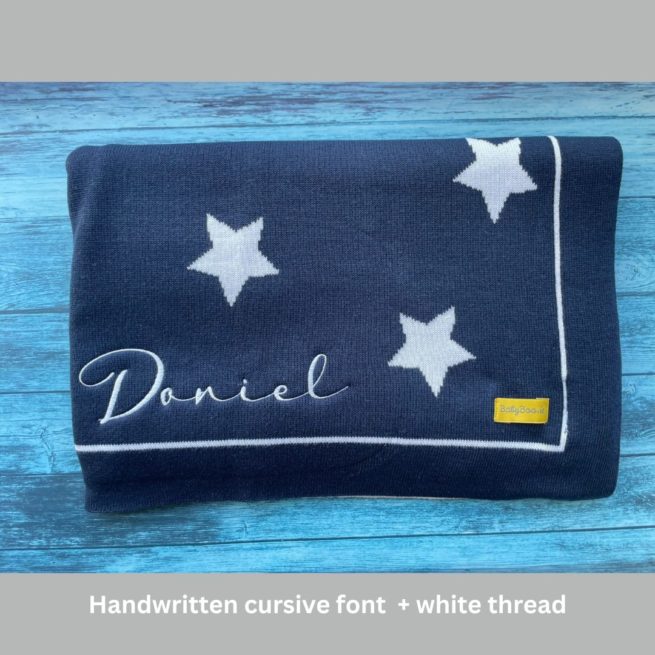 Organic cotton navy stars BlankieBoo - Image 14