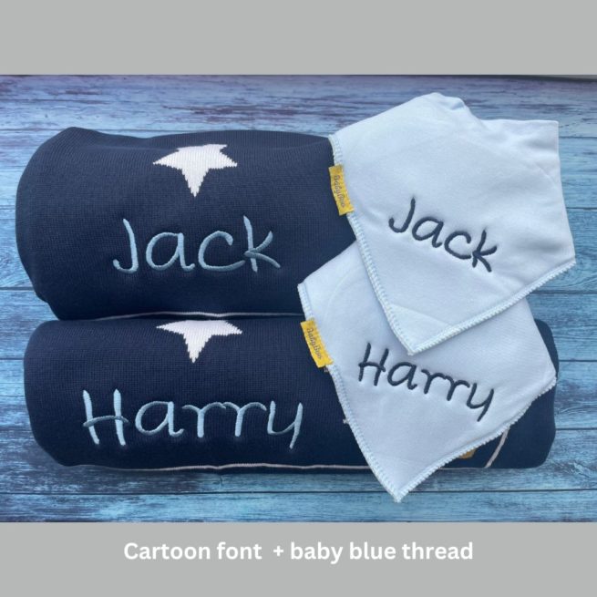 Organic cotton navy stars BlankieBoo - Image 19