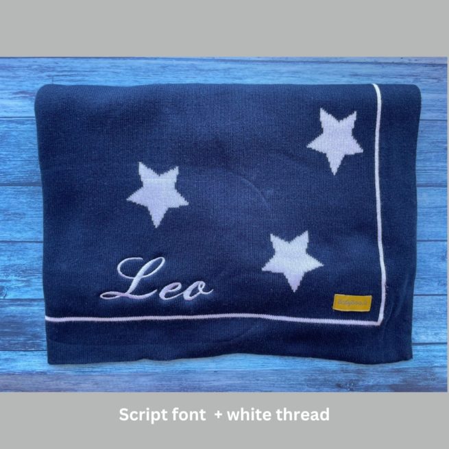 Organic cotton navy stars BlankieBoo - Image 18