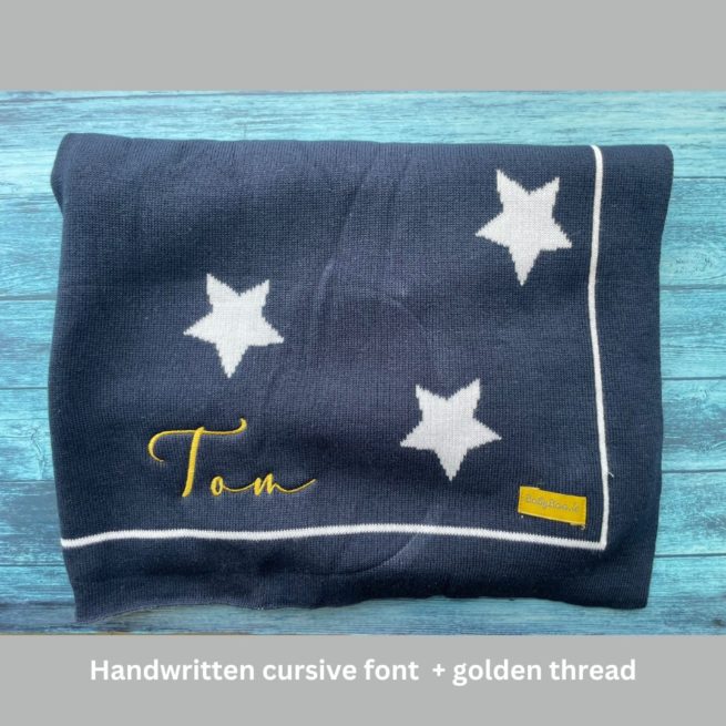 Organic cotton navy stars BlankieBoo - Image 17