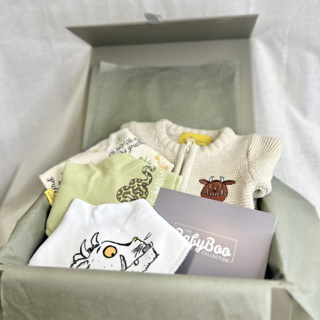 The Gruffalo fan gift box - with zipped cardigan and bibs