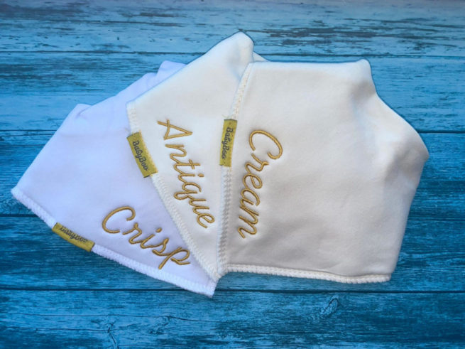 Just Crisp white organic cotton DribbleBoo bandana bib - Image 2