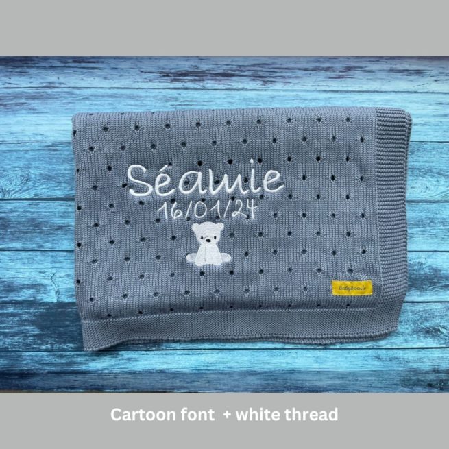 Organic cotton blue cellular BlankieBoo - Image 11