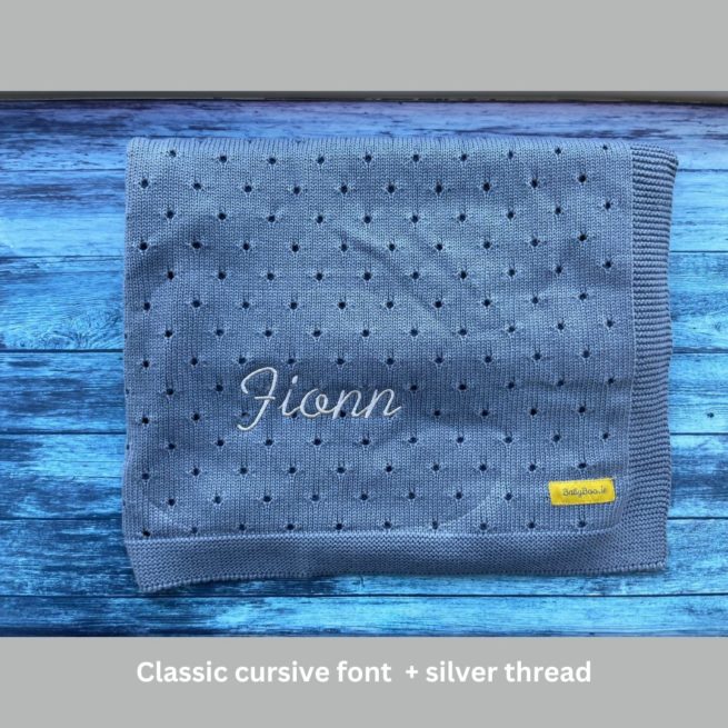 Organic cotton blue cellular BlankieBoo - Image 10