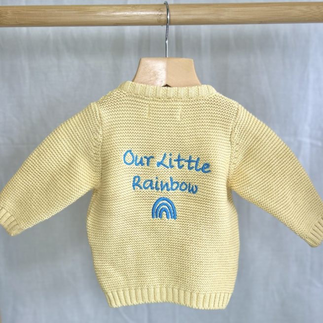 Little Rainbow Organic Cotton Zipped Cardigan