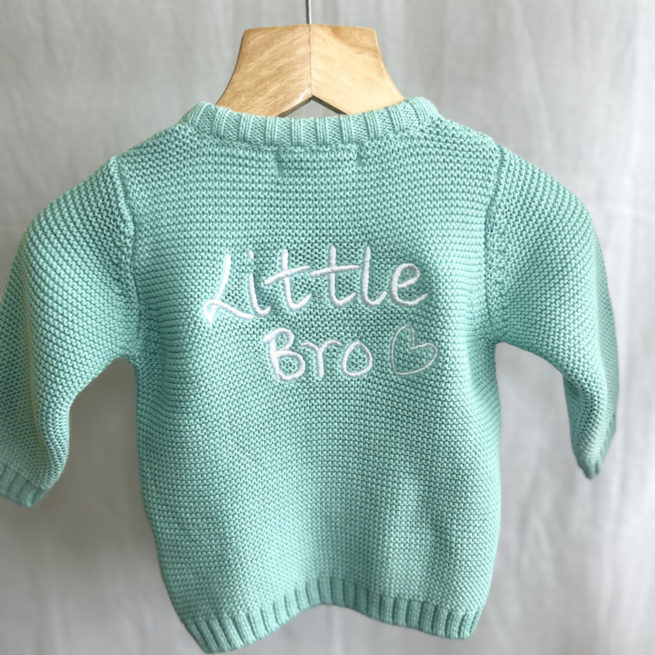 Little Bro Organic Cotton Zipped Cardigan