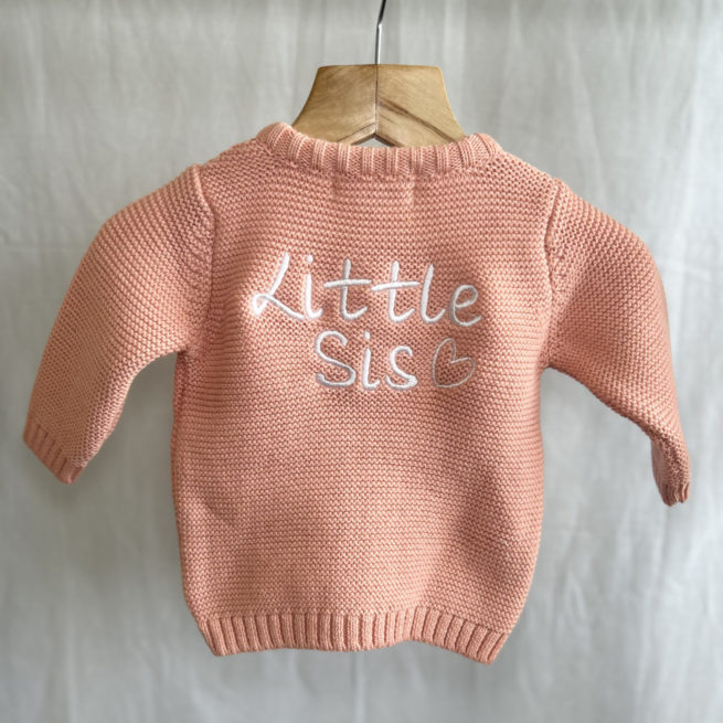 Little Sis Organic Cotton Zipped Cardigan