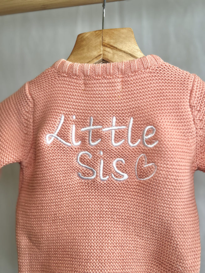 Little Sis Organic Cotton Zipped Cardigan - Image 3