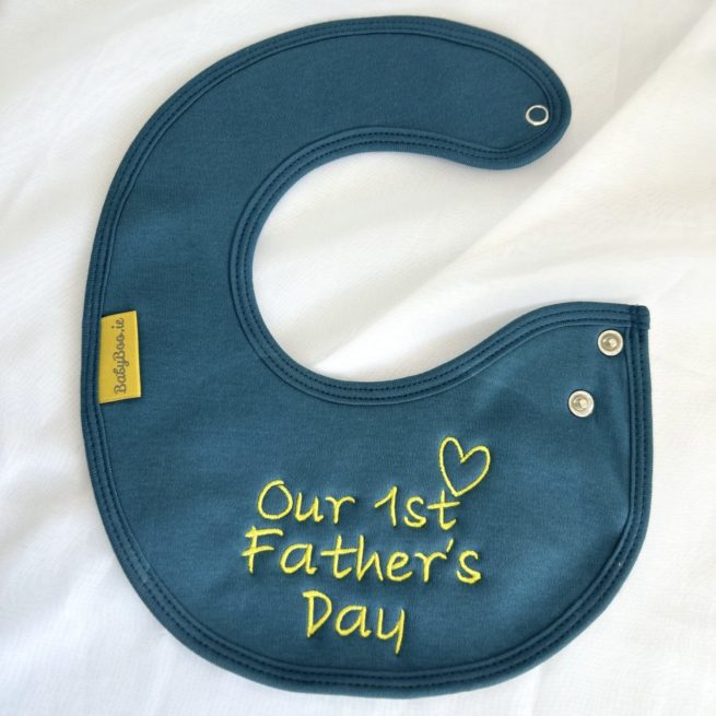 Our 1st Father's Day organic cotton LittleBoo newborn bib