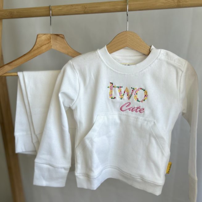 Two Cute Birthday Organic Cotton Loungewear Set
