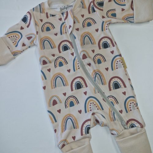 NEW Boho Rainbows organic cotton ZippyBoo suit