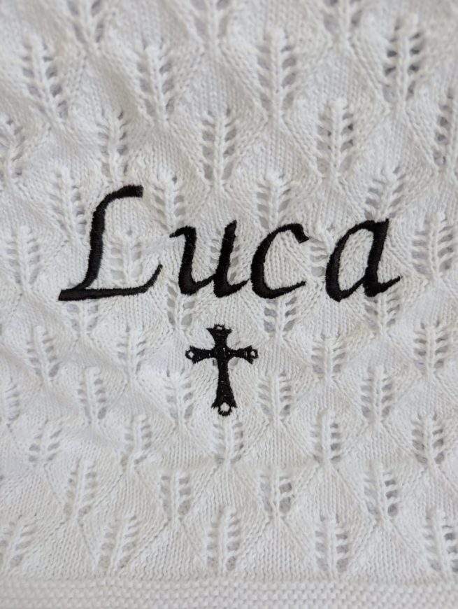Sale - Organic cotton Delicate White Blankieboo - Luca - Image 2