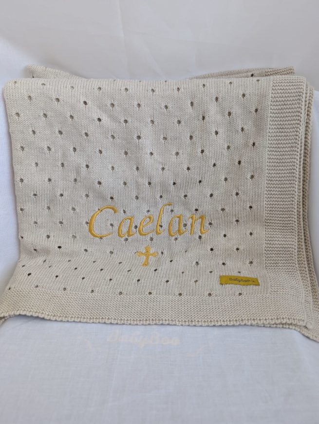Sale - Organic cotton Mint Cellular Blankieboo - Caelan - Image 2
