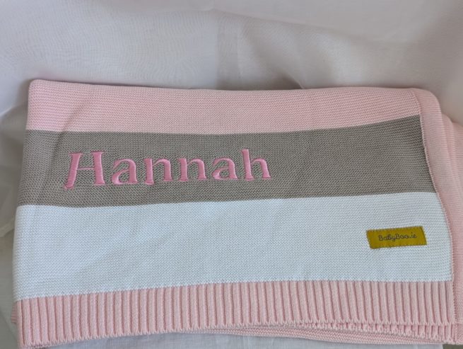 Sale - Organic cotton Pink Stripe Blankieboo - Hannah - Image 2