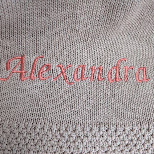 Sale - Organic cotton Beautiful Grey Blankieboo - Alexandra