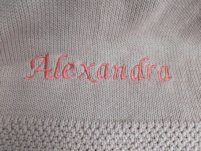 Sale - Organic cotton Beautiful Grey Blankieboo - Alexandra