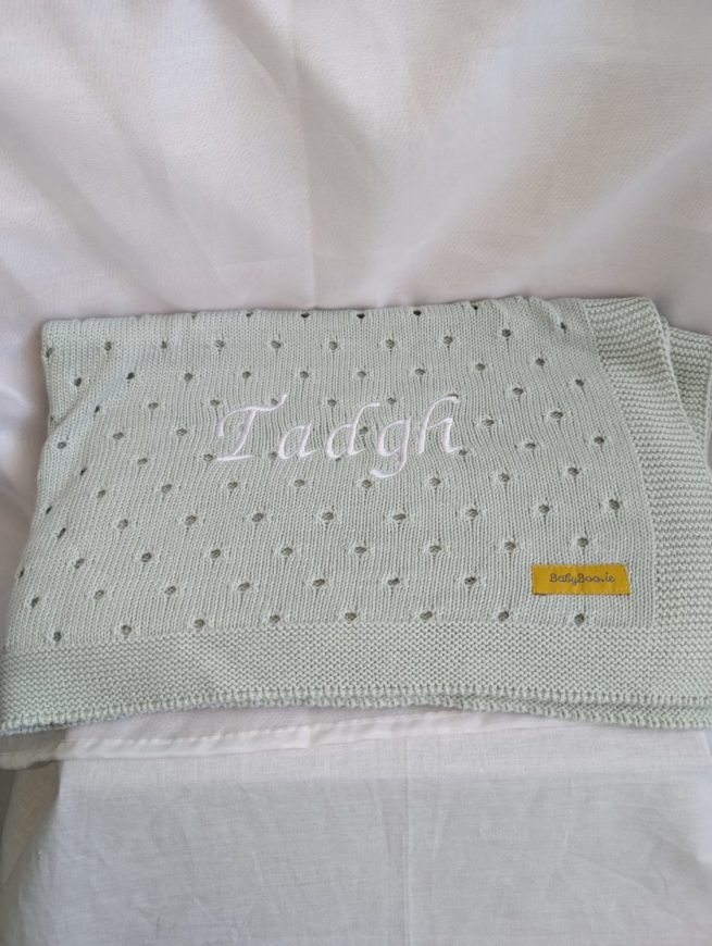 Sale - Organic cotton Mint Cellular Blankieboo - Tadgh - Image 3