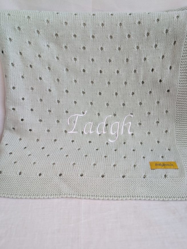Sale - Organic cotton Mint Cellular Blankieboo - Tadgh - Image 4