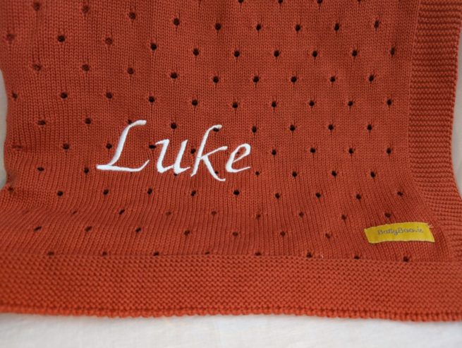 Sale - Organic cotton Rust Cellular Blankieboo - Luke - Image 2
