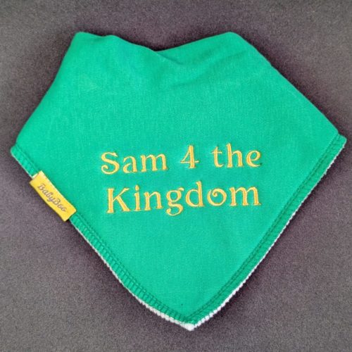 Sam 4 the Kingdom Organic Cotton DribbleBoo bandana bib