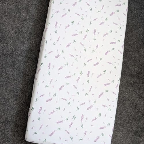 White Lavender organic cotton BeddyBoo fitted sheet
