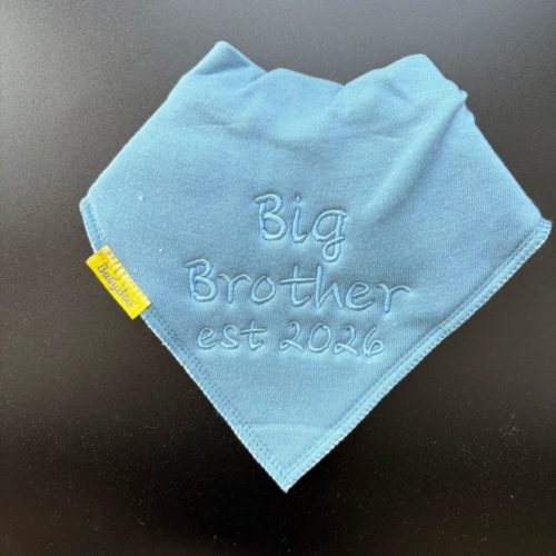 Big Brother est 2026 organic cotton DribbleBoo bandana bib