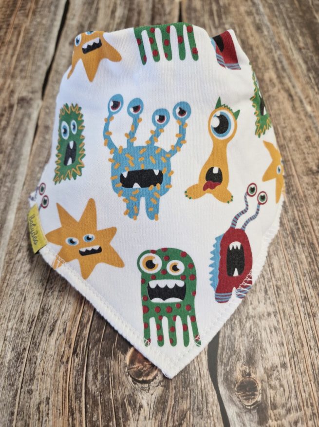 Cosmic cuties organic cotton DribbleBoo bandana bib