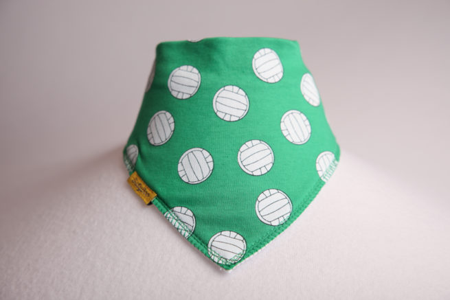 Green Football fan organic cotton DribbleBoo bandana bib