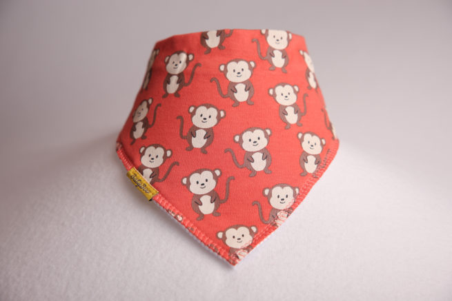 Cheeky Monkey organic cotton DribbleBoo bandana bib