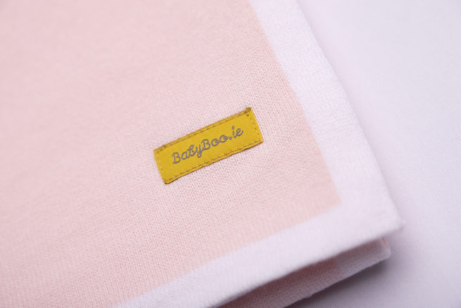 Classic border baby pink organic cotton BlankieBoo - Image 10