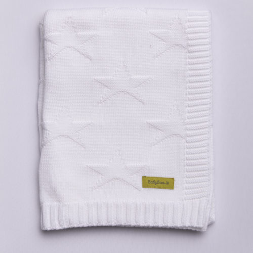 Our little star white organic cotton BlankieBoo