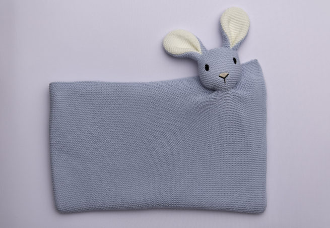 Bunny Comforter Organic Cotton BlankieBoo (baby blue) - Image 10