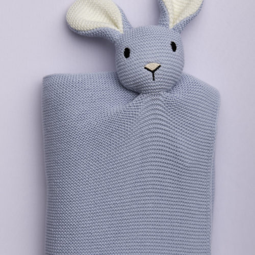 Bunny Comforter Organic Cotton BlankieBoo (baby blue)