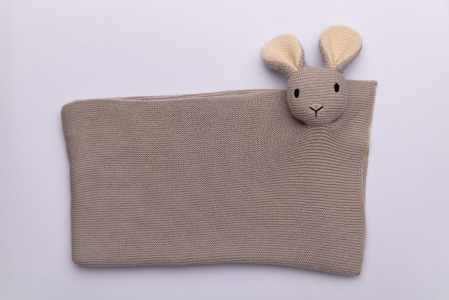 Bunny Comforter Organic Cotton BlankieBoo (taupe/greige) - Image 10