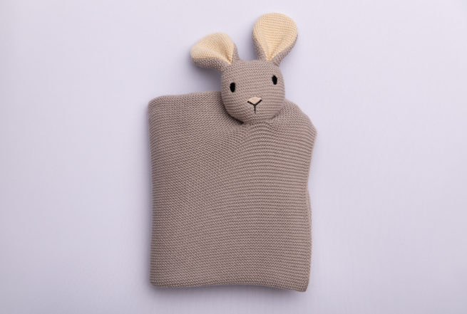 Bunny Comforter Organic Cotton BlankieBoo (taupe/greige)