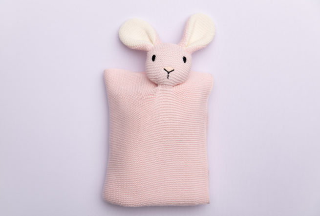 Bunny Comforter Organic Cotton BlankieBoo (baby pink)