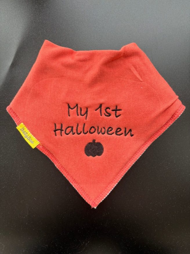 My 1st Halloween organic cotton bandana bib - Image 10